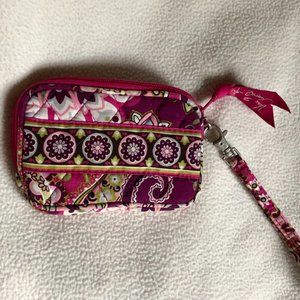 Vera Bradley Very Berry Paisley Tech Wristlet